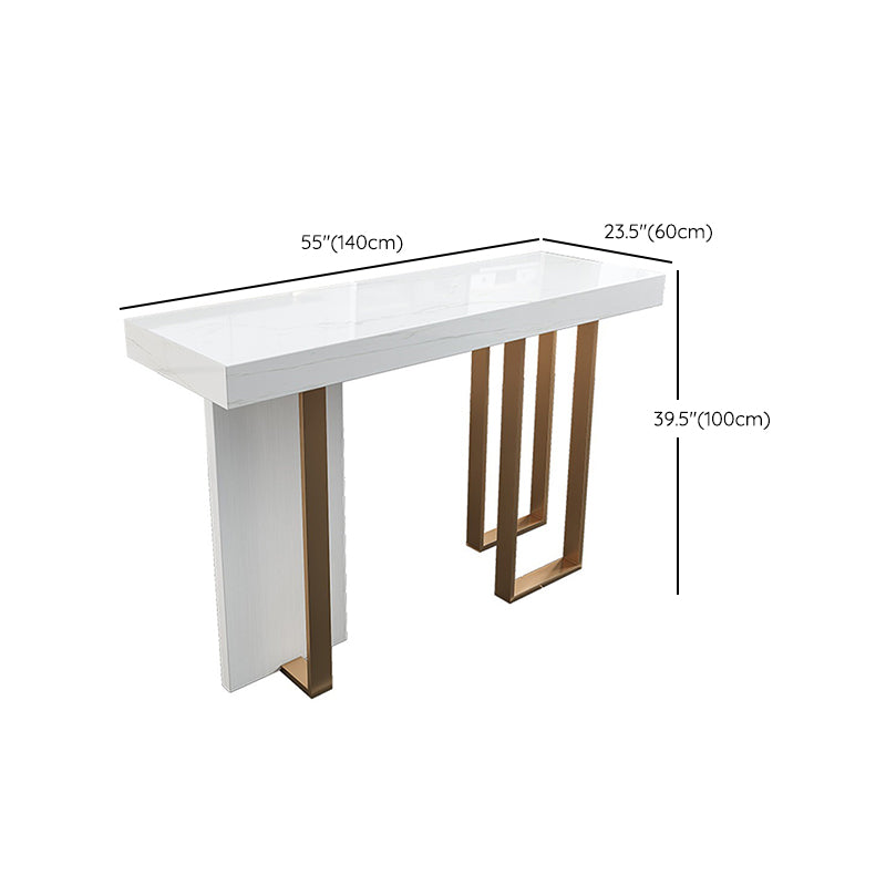 Ensemble de pub rectangulaire de style contemporain, ensemble de salle à manger de pub en faux marbre, 1/5 pièces pour l'intérieur