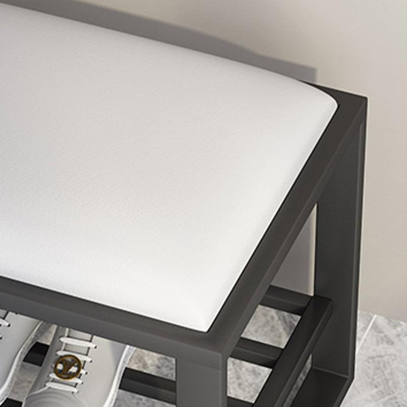 Rectangle Modern Entryway Bench Cushioned Metal Seating Bench Clearhalo 'Benches' 'Chairs & Seating' 'furn' 'furn_benches' 'Furniture' 'Living Room Furniture' 7097384