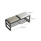 Rectangle Modern Entryway Bench Cushioned Metal Seating Bench Clearhalo 'Benches' 'Chairs & Seating' 'furn' 'furn_benches' 'Furniture' 'Living Room Furniture' 7097390