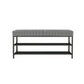 Rectangle Shoe Storage Entryway Bench Cushioned Modern Metal Seating Bench Clearhalo 'Benches' 'Chairs & Seating' 'furn' 'furn_benches' 'Furniture' 'Living Room Furniture' 7097408