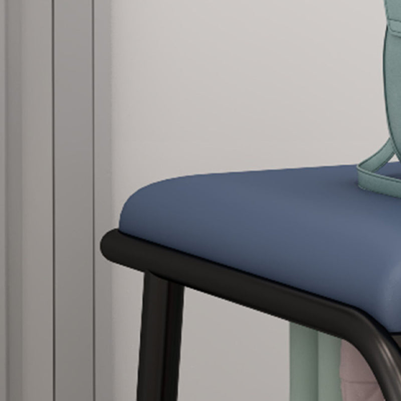 14 Inch Wide Modern Entryway Bench Cushioned Rectangle Metal Seating Bench with Shelves Clearhalo 'Benches' 'Chairs & Seating' 'furn' 'furn_benches' 'Furniture' 'Living Room Furniture' 7097434