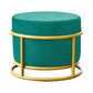 Luxury Ottoman Velvet Upholstered Solid Color Round Ottoman with Metal Legs Clearhalo 'furn' 'furn_ottomans_poufs' 'Furniture' 'Living Room Furniture' 'Ottomans & Poufs' 'ottomans_poufs' 7097476