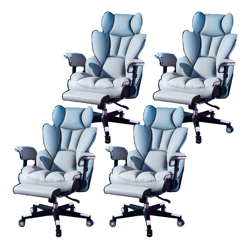 Silla de juego moderna para el hogar de cuero de cuero silla de acuñación con ruedas