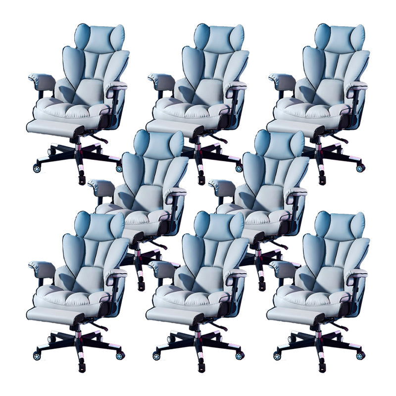 Silla de juego moderna para el hogar de cuero de cuero silla de acuñación con ruedas