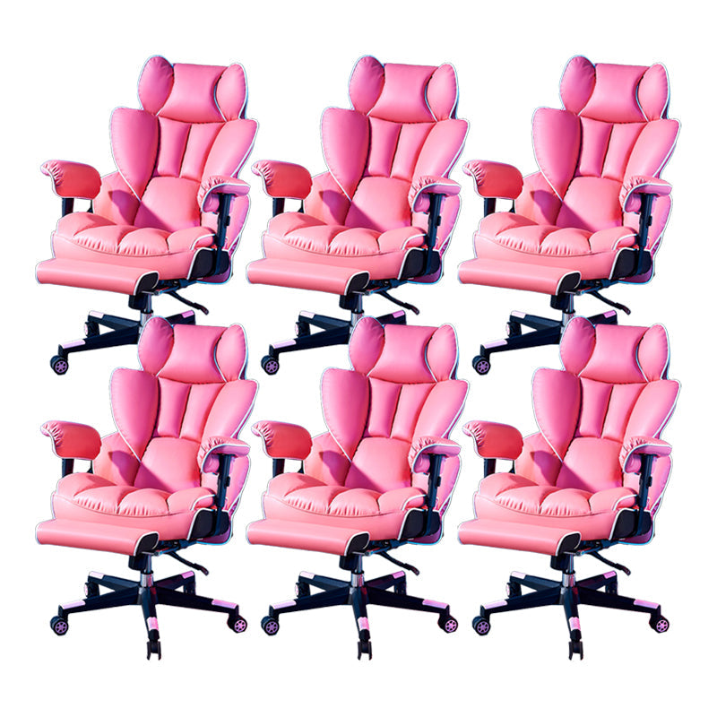 Silla de juego moderna para el hogar de cuero de cuero silla de acuñación con ruedas