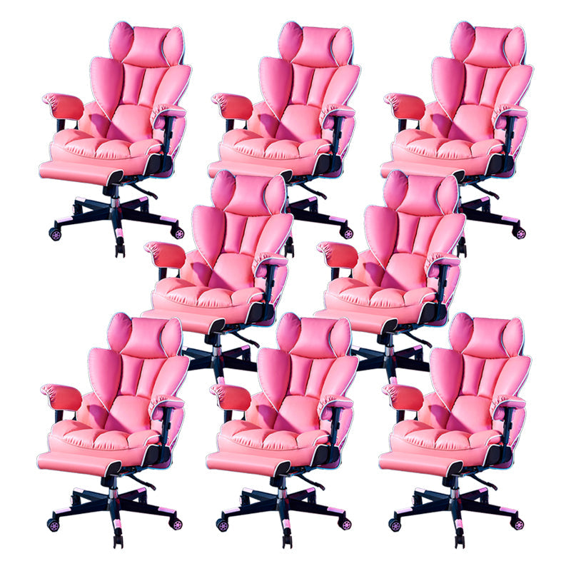 Silla de juego moderna para el hogar de cuero de cuero silla de acuñación con ruedas