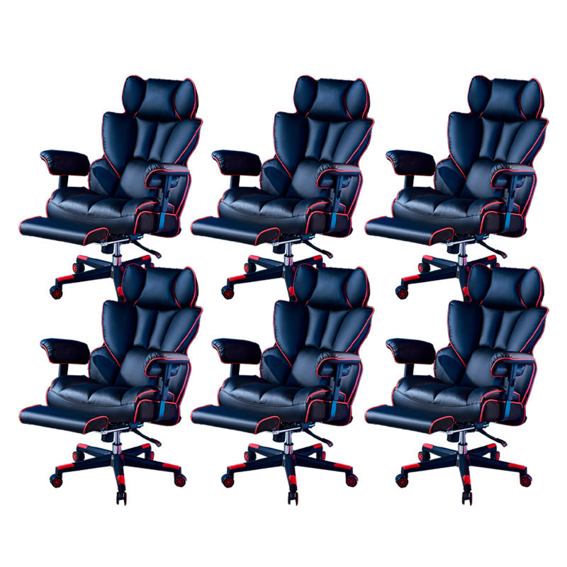 Silla de juego moderna para el hogar de cuero de cuero silla de acuñación con ruedas