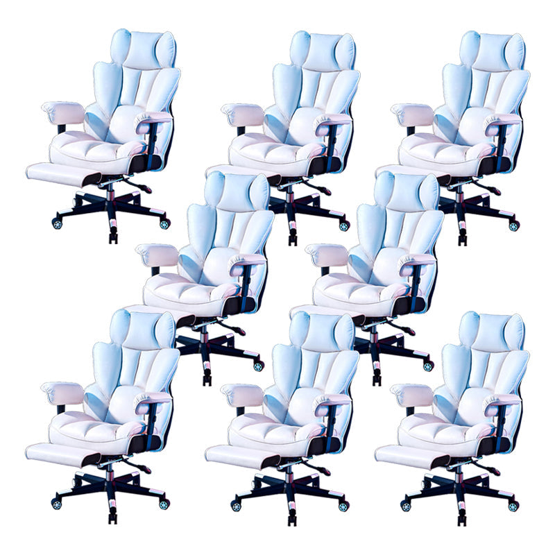 Silla de juego moderna para el hogar de cuero de cuero silla de acuñación con ruedas