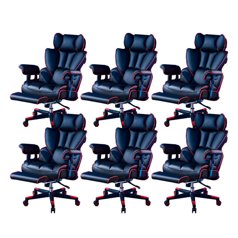 Silla de juego moderna para el hogar de cuero de cuero silla de acuñación con ruedas