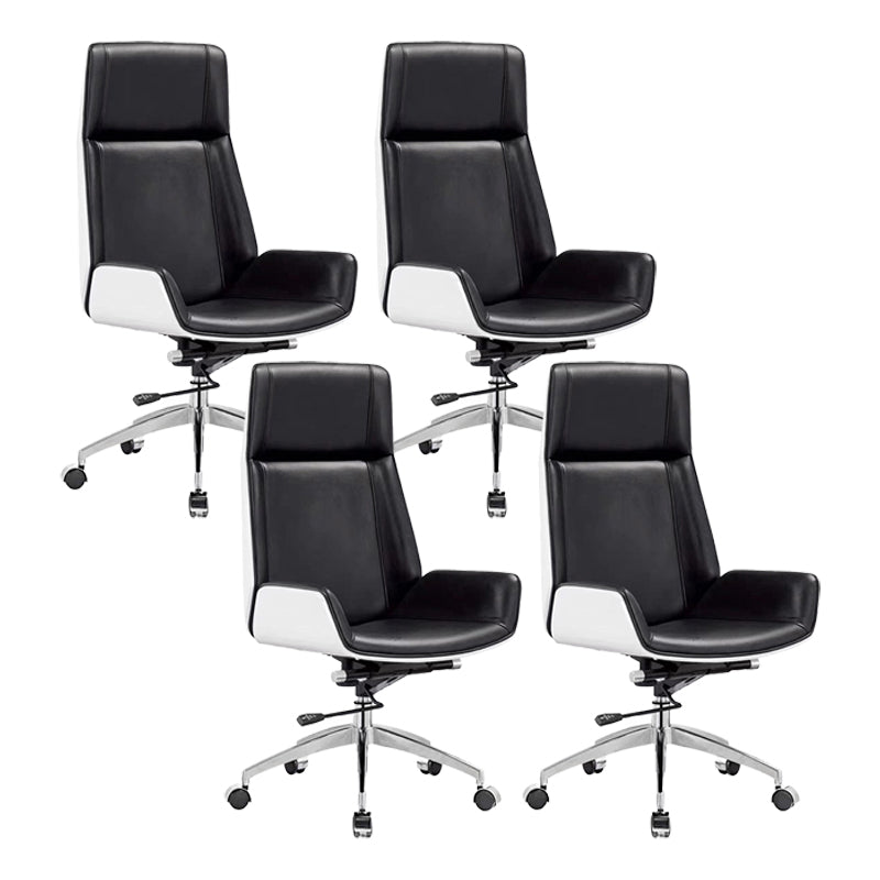 モダンアームレスオフィスチェアレザー調整可能なシート高さデスクチェア