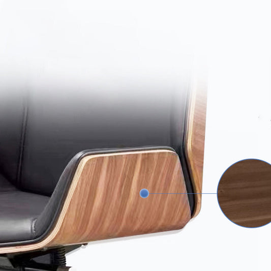 Silla de oficina sin brazo moderna cuero asiento ajustable altura de altura de escritorio