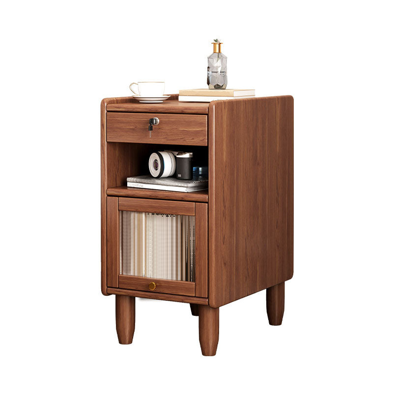 Modern rubberen houten bed nachtkastje open opbergladen inbegrepen nachttafel voor slaapkamer