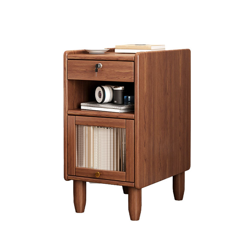 Modern rubberen houten bed nachtkastje open opbergladen inbegrepen nachttafel voor slaapkamer