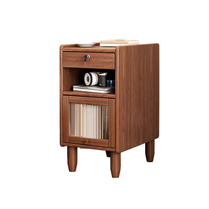 Modern rubberen houten bed nachtkastje open opbergladen inbegrepen nachttafel voor slaapkamer