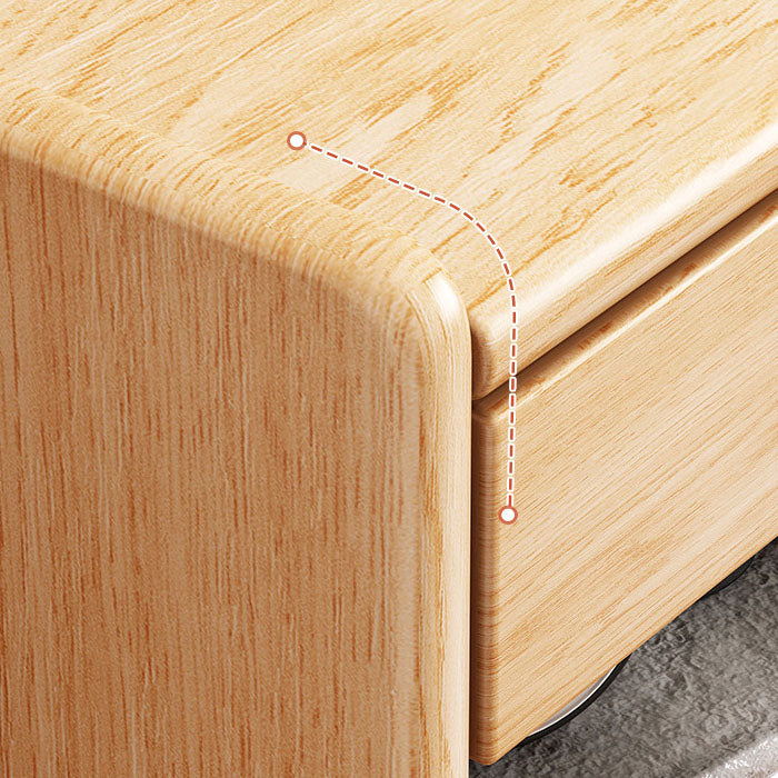 Modern rubberen houten bed nachtkastje open opbergladen inbegrepen nachttafel voor slaapkamer