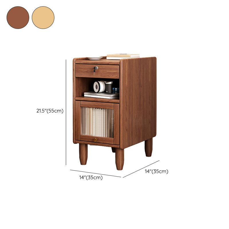 Modern rubberen houten bed nachtkastje open opbergladen inbegrepen nachttafel voor slaapkamer