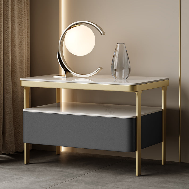 Glam bedkastje open opbergbed nachtkastje met lade