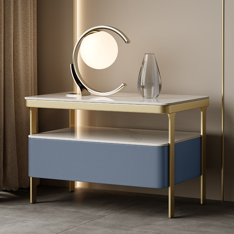 Glam bedkastje open opbergbed nachtkastje met lade