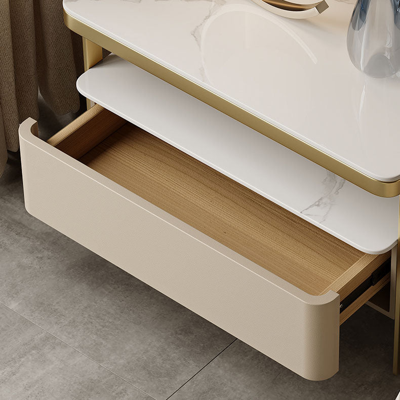 Glam bedkastje open opbergbed nachtkastje met lade