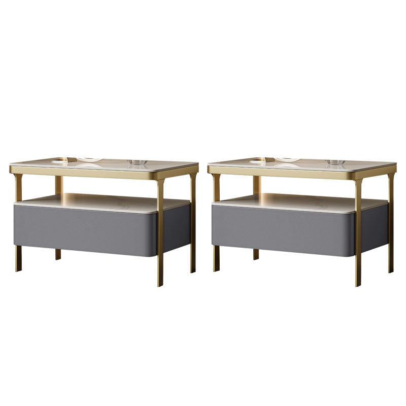 Glam bedkastje open opbergbed nachtkastje met lade