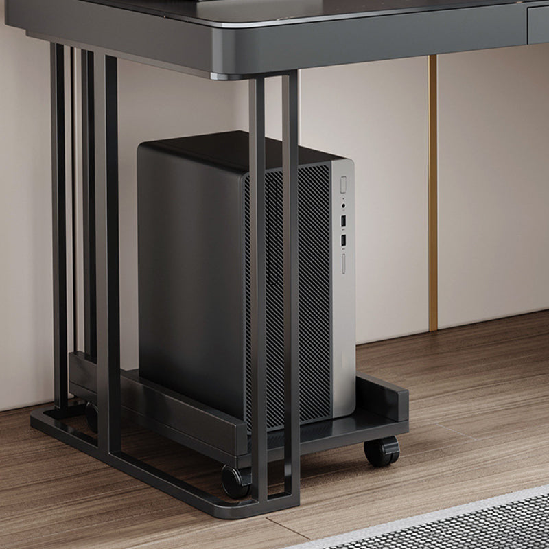 Stone Modern Style Writing Desk Rectangular Shape Office Table with 2-Legs for Office Clearhalo 'furn' 'furn_office_desk' 'Furniture' 'Office Desks' 'Office Furniture' 'office_desk' 7101328