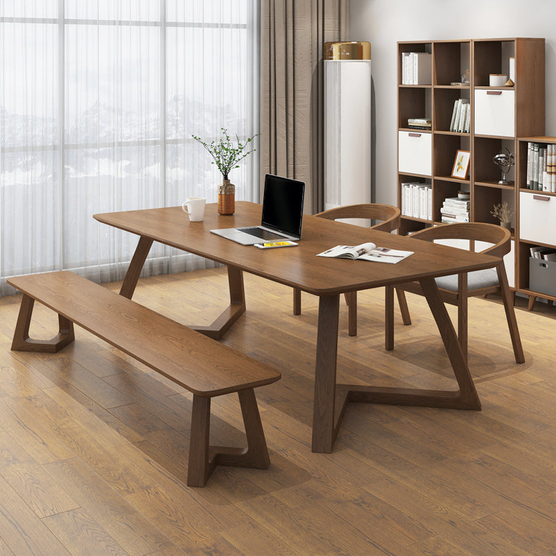 Rectangle de bois massif moderne Base Sled Base de 29,53 pouces de bureau de haut