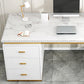 Contemporary Writing Desk Antique Finish Computer Desk with Drawers Clearhalo 'furn' 'furn_office_desk' 'Furniture' 'Office Desks' 'Office Furniture' 'office_desk' 7101359