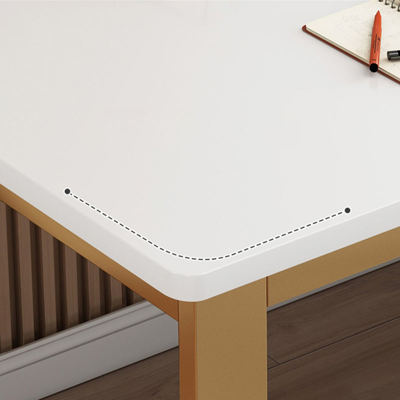 Contemporary Writing Desk Antique Finish Computer Desk with Drawers Clearhalo 'furn' 'furn_office_desk' 'Furniture' 'Office Desks' 'Office Furniture' 'office_desk' 7101360