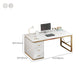 Contemporary Writing Desk Antique Finish Computer Desk with Drawers Clearhalo 'furn' 'furn_office_desk' 'Furniture' 'Office Desks' 'Office Furniture' 'office_desk' 7101367