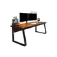Rectangular Office Desk Modern Antique Finish Computer Desk with Metal Legs