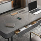 Stone Modern Style Task Desk Rectangular Shape Office Table with 2-Legs for Office