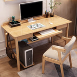 Modern Style Wooden Office Desk 1 Shelf Writing Desk for Bedroom Clearhalo 'furn' 'furn_office_desk' 'Furniture' 'Office Desks' 'Office Furniture' 'office_desk' 7101476