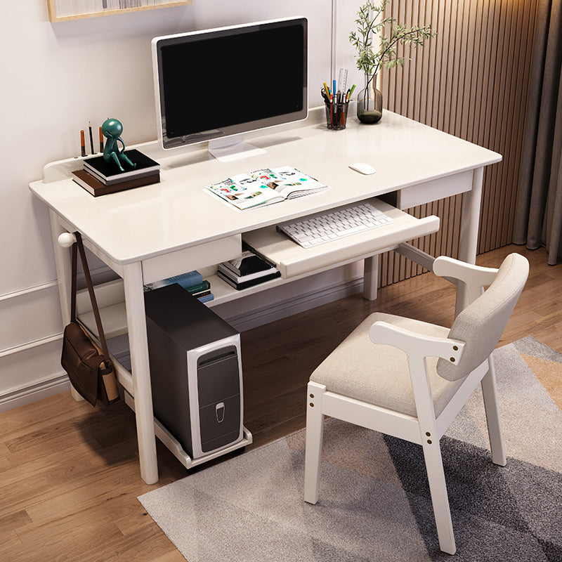 Modern Style Wooden Office Desk 1 Shelf Writing Desk for Bedroom Clearhalo 'furn' 'furn_office_desk' 'Furniture' 'Office Desks' 'Office Furniture' 'office_desk' 7101481