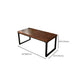 Industrial Office Desk Antique Finish Solid Wood Computer Desk with Metal Legs