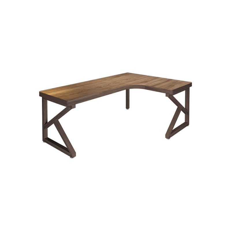 Mesa de oficina de escritura de madera de estilo moderno con 3 leges en marrón