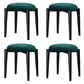 Luxury Ottoman Velvet Tear Resistant Solid Color Round Ottoman with Metal Legs Green 4 Piece Set Clearhalo 'furn' 'furn_ottomans_poufs' 'Furniture' 'Living Room Furniture' 'Ottomans & Poufs' 'ottomans_poufs' 7101894