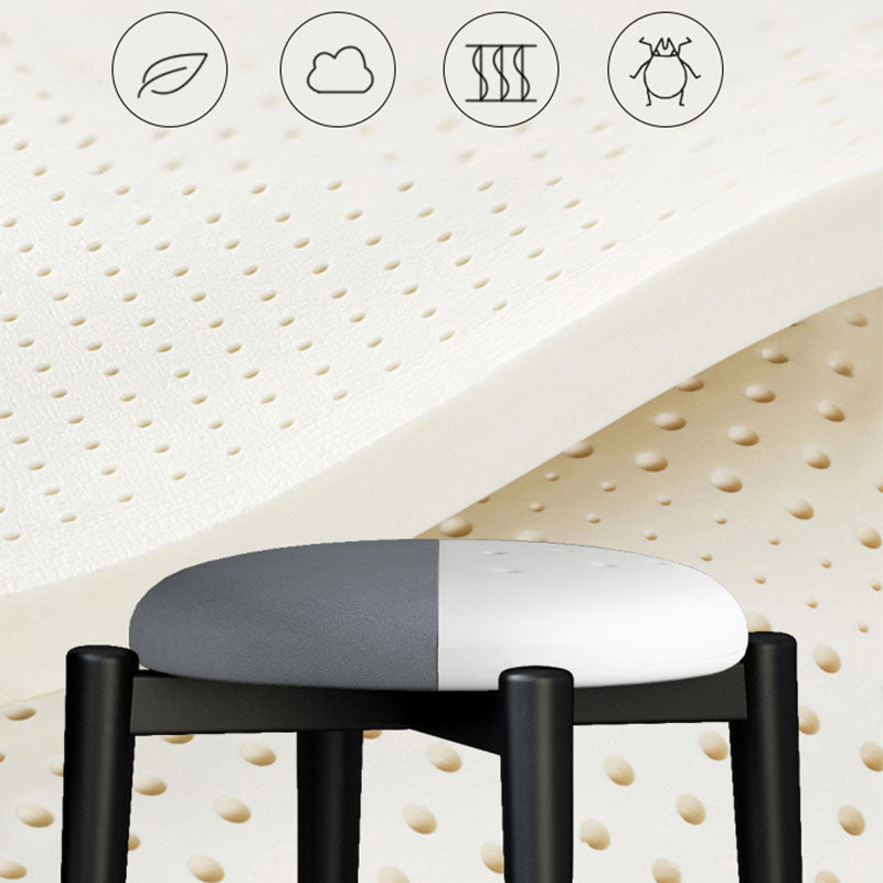 Luxury Ottoman Velvet Tear Resistant Solid Color Round Ottoman with Metal Legs Clearhalo 'furn' 'furn_ottomans_poufs' 'Furniture' 'Living Room Furniture' 'Ottomans & Poufs' 'ottomans_poufs' 7101896