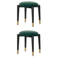 Luxury Ottoman Velvet Tear Resistant Solid Color Round Ottoman with Metal Legs Dark Green 2 Piece Set Clearhalo 'furn' 'furn_ottomans_poufs' 'Furniture' 'Living Room Furniture' 'Ottomans & Poufs' 'ottomans_poufs' 7101904