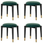 Luxury Ottoman Velvet Tear Resistant Solid Color Round Ottoman with Metal Legs Dark Green 4 Piece Set Clearhalo 'furn' 'furn_ottomans_poufs' 'Furniture' 'Living Room Furniture' 'Ottomans & Poufs' 'ottomans_poufs' 7101905