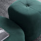 Modern Ottoman Velvet Upholstered Fade Resistant Solid Color Square Ottoman
