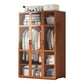 Modern Style Wardrobe Cabinet Solid Wood Clothes Rail Wardrobe Armoire