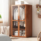 Modern Style Wardrobe Cabinet Solid Wood Clothes Rail Wardrobe Armoire