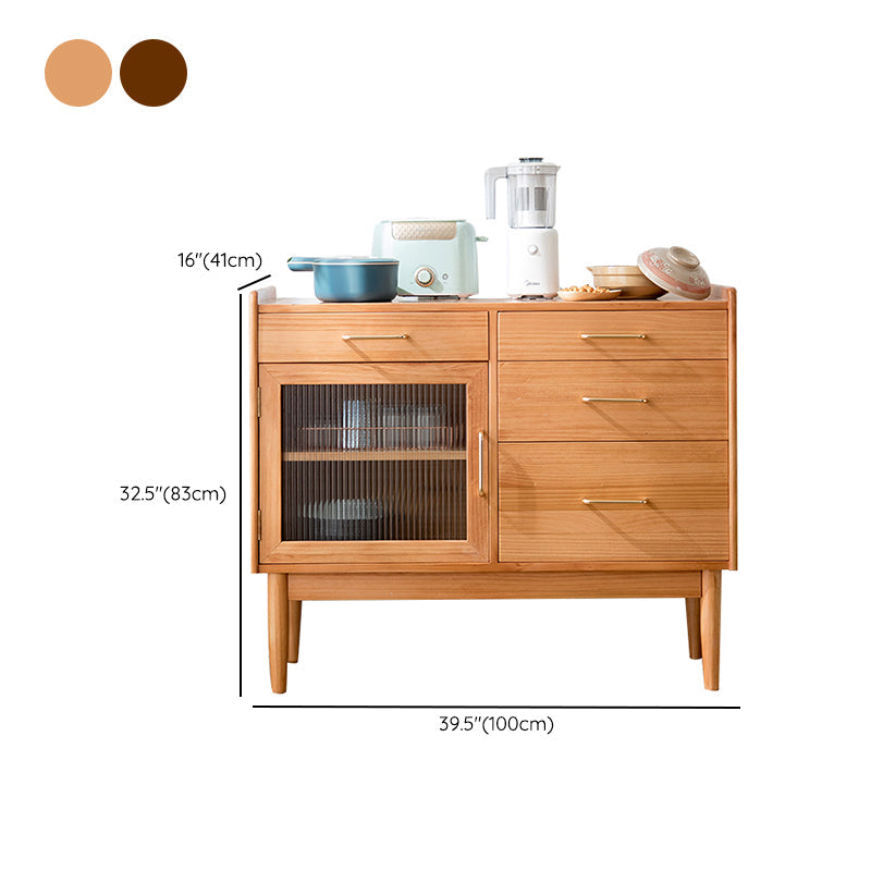 Sala da pranzo a tavola contemporanea con cassetti e deposito