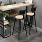 Ensemble de Table de Bar moderne, 1/2/3 pièces, ensemble de bistro rectangulaire en bois massif pour l'intérieur
