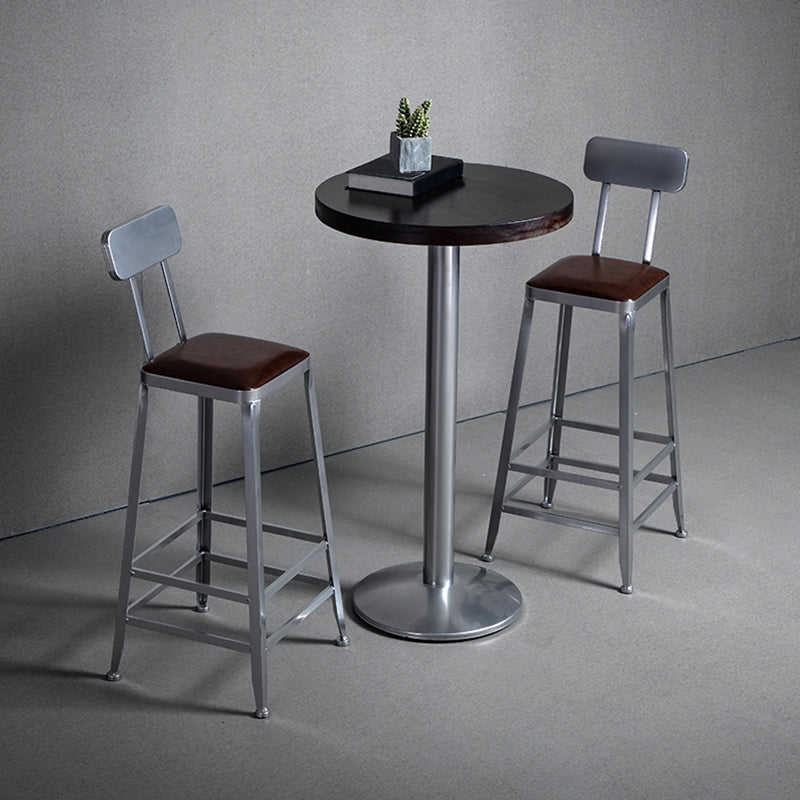 Juego de mesa de pub de 1/2/3 piezas, mesa redonda contemporánea y taburete