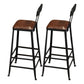 Contemporary Upholstered Dining Stool Armless Bar Stool with Black Base