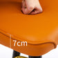 Modern Metal Bar Stools Faux Leather Armed Stool with Low Back