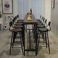 Contemporary Metal Dining Stools Armless Bar Stools with Black Base