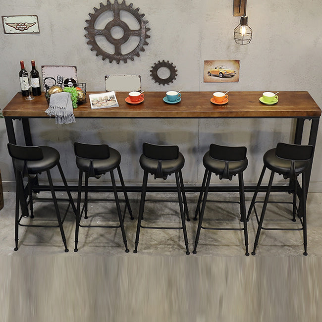Contemporary Metal Dining Stools Armless Bar Stools with Black Base