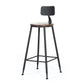 Contemporary Metal Dining Stools Armless Bar Stools with Black Base